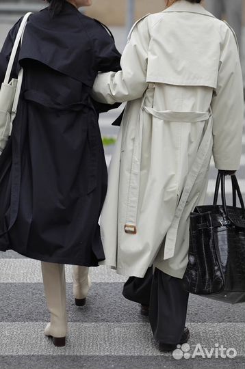 Двубортный плащ тренч