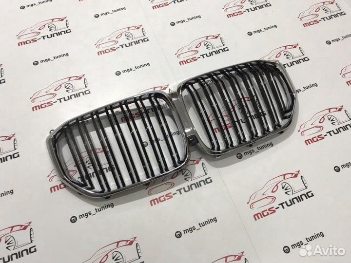 Решетка в BMW Х5 G05 стиль Х5 М хром обод