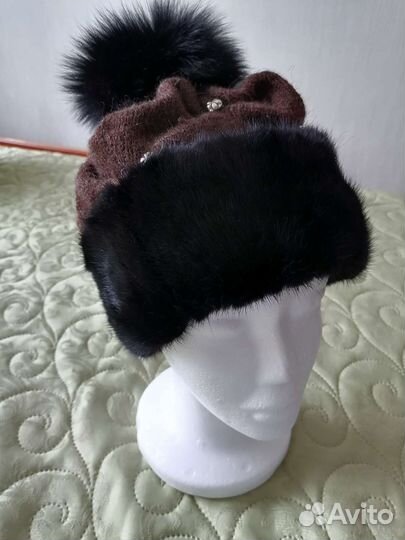 Шапка ручная вязка