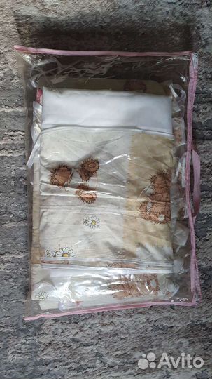 Комплект : бортик и балдахин для детской кроватки