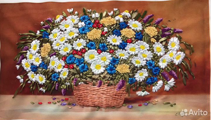 Картины лентами ручная работа