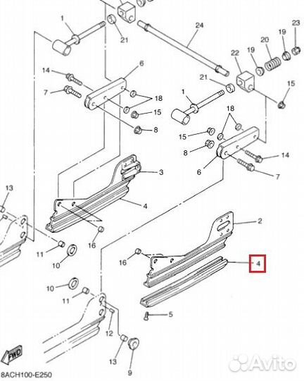 620-56-99 SPI Склиз Графитовый Для Yamaha 8AC-47421-00, 8AC-47424-00-00, 8AC-47421-00-00, 8AC-47421