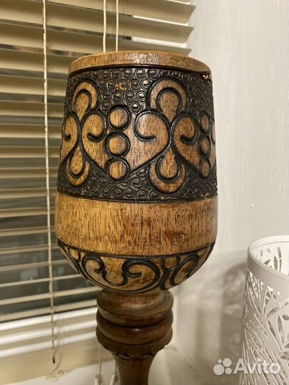 Кубок резной дерево
