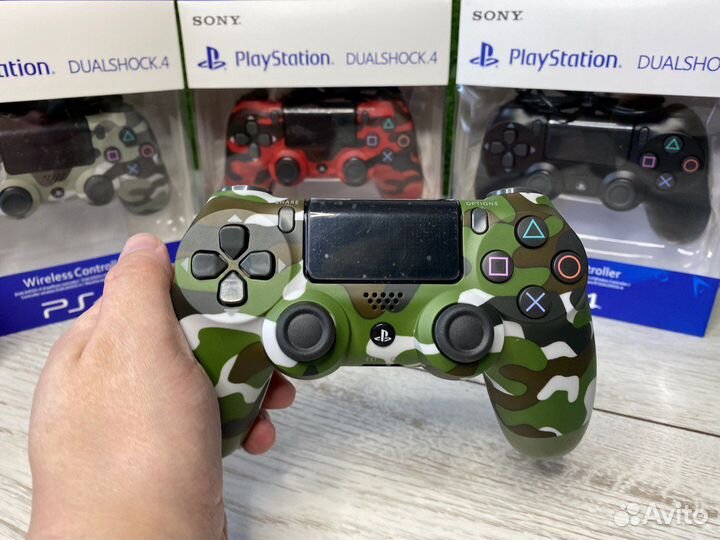 Джойстик PS4 Зелёный камуфляж