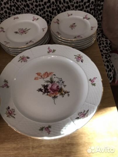 Сервиз столовый Чехословакия Мейсенский букет