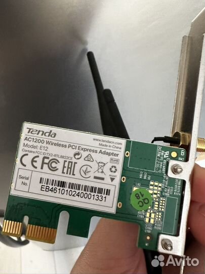 Двухдиапазонный PCI адаптер Wi-Fi Tenda E12