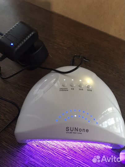 Уф LED лампа для ногтей(база и лак нюд)оригинал