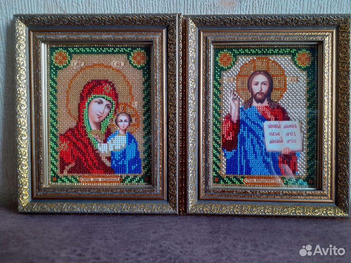 Иконы из бисера ручной работы