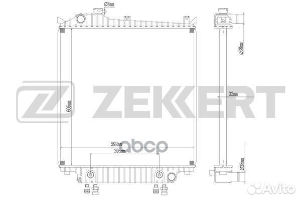 Радиатор охлаждения двигателя Ford Explorer IV