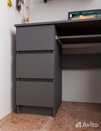 Стол новый офисный мс-6 Графит