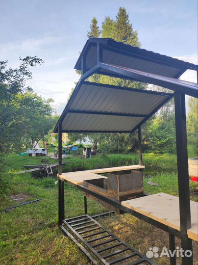 Мангальная зона барбекю, мангал, гриль, коптилка