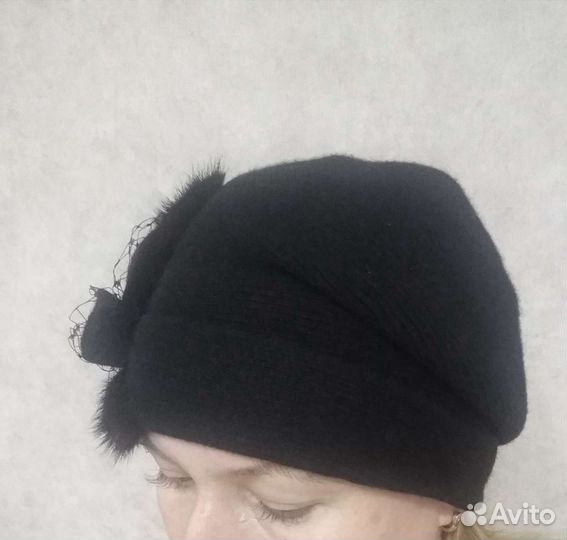 Берет и шарф набор женский