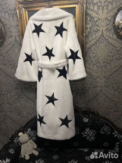 Шуба халат с поясом