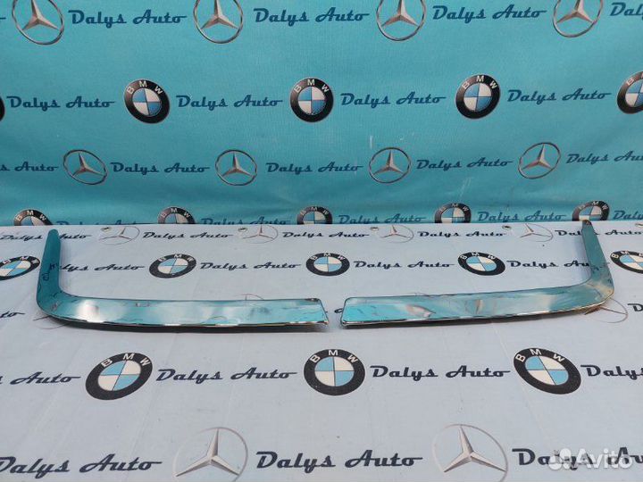 Молдинг бампера хром передний Mercedes Benz