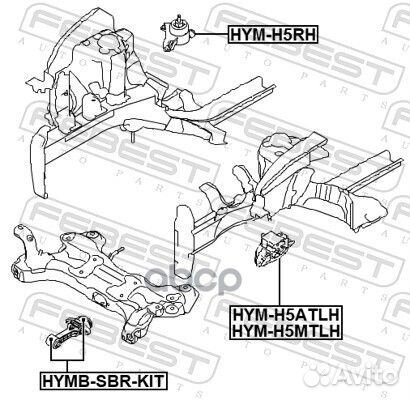 Подушка двигателя правая (гидравлическая) hymh5