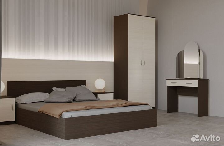 Спальный гарнитур с матрасом Глория