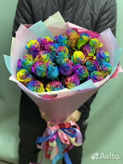 Радужные розы Эквадорские