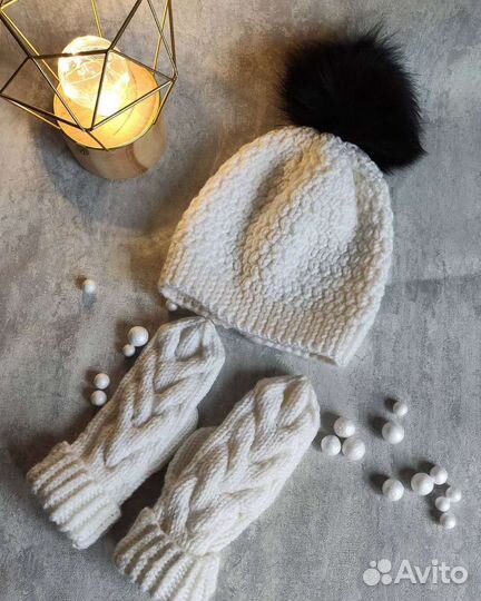 Шапка, варежки