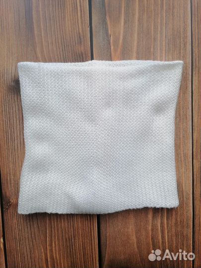 Шапка вязанная демисезонная и снуд 9-18 мес