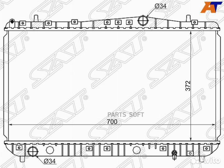 Радиатор Chevrolet Lacetti 04-13 / Daewoo Lacetti 04-09 / Chevrolet Nubira 04-13 / Rezzo 04-08 / Tac