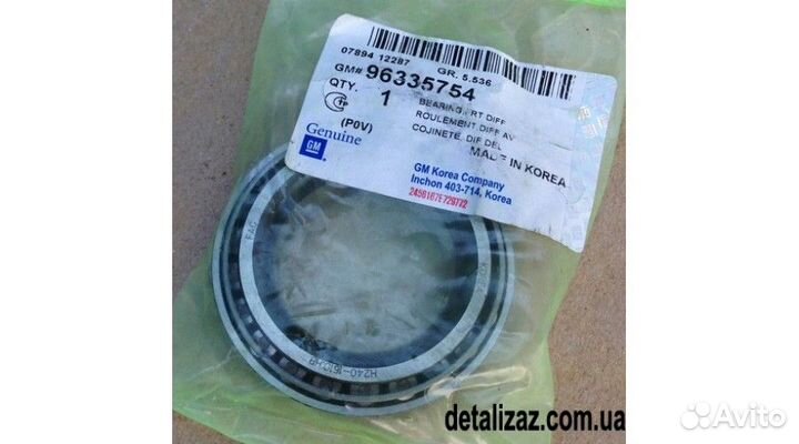Подшипник дифференциала chevrolet Lanos GM 96335754