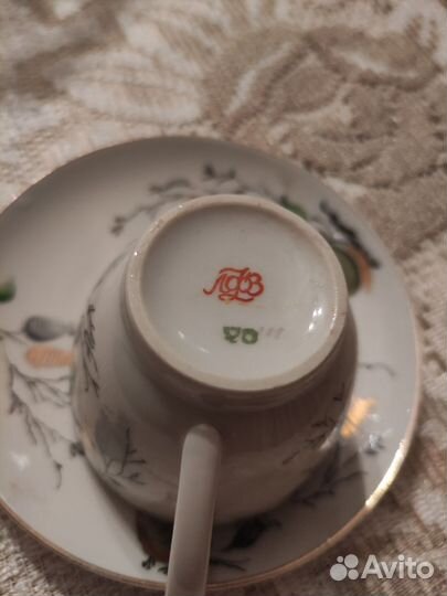 Чашка с блюдцем кофейная лфз СССР