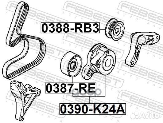 Натяжитель ремня Febest 958 0390-K24A Febest