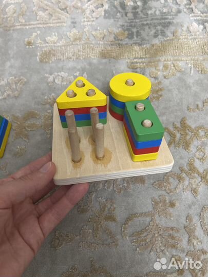 Деревянная рамка вкладыш алфавит