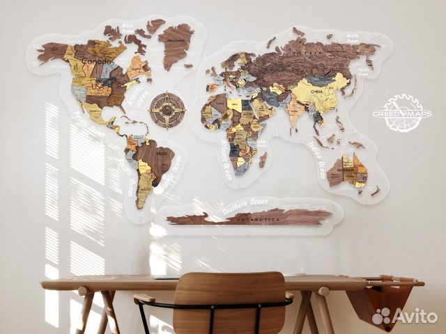 Карта мира на стену