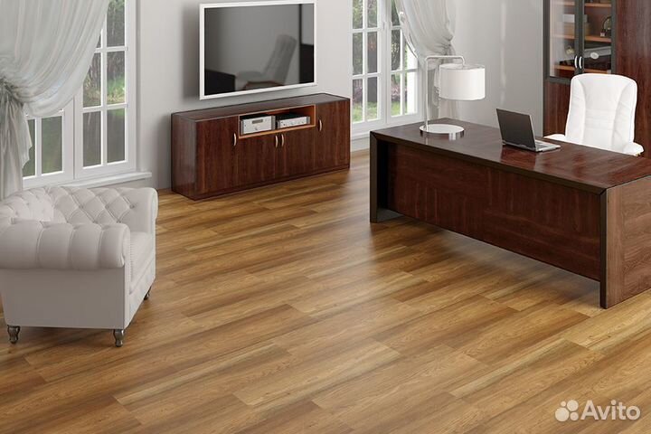 Пробковый пол Corkstyle Print Cork Wood Oak Floor Board замковый Коричневый