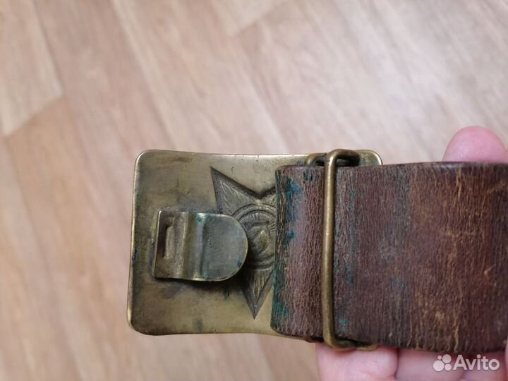 Кожаный армейский солдатский ремень cсcр