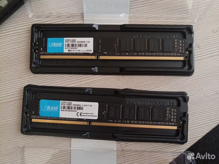 Оперативная память ddr3 8 gb 1600 2шт