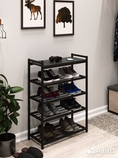 Обувница-этажерка corrido-950NN черная с черной по