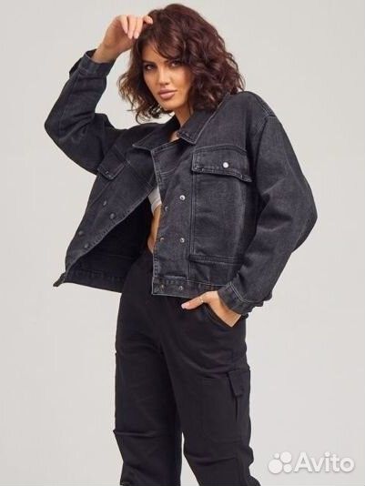 Куртка женская джинсовая короткая джинсовка 52-54