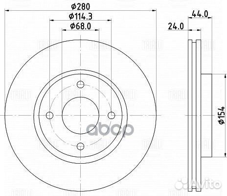 Диск торм. для а/м Nissan Tiida (07) /Cube (09
