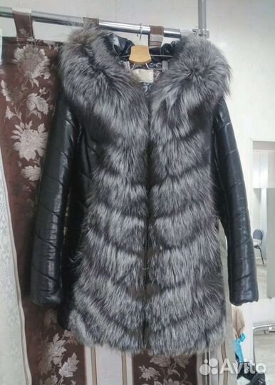 Зимняя женская куртка жилетка из песца