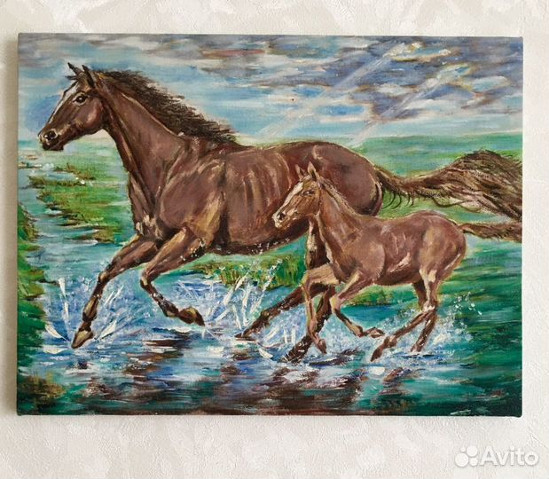 Винтаж,картина маслом на холсте,Испания