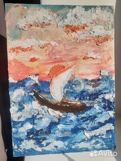 Картина маслом Белеет парус одинокий