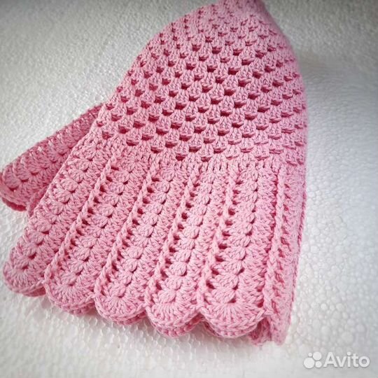 Панама детская вязаная