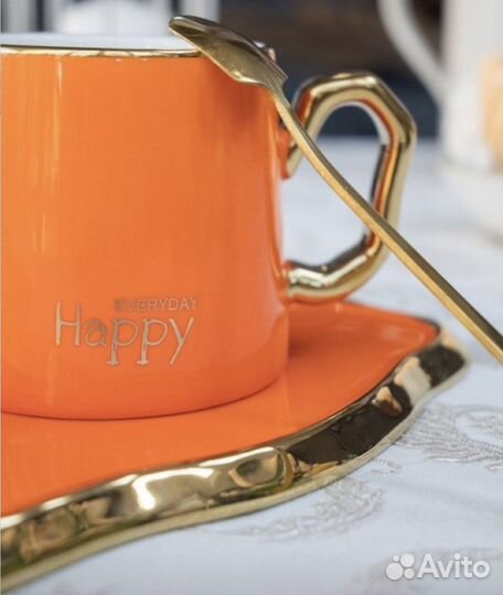 Фарфоровая чашка с блюдцем leonardi новые