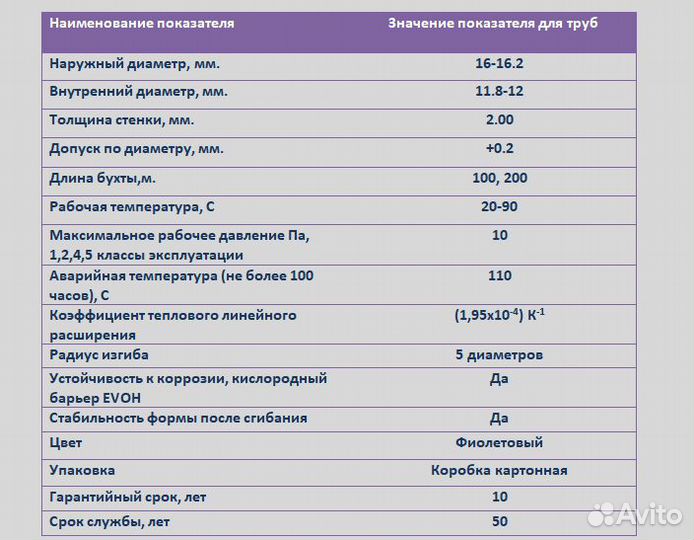 Труба Beser PE-RT (type II) / evoh 16x2.00mm