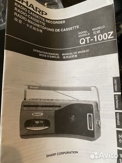 Магнитофон sharp модель QT-100Z