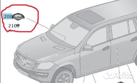 Динамик приборной панели Mercedes GL/GLS W166