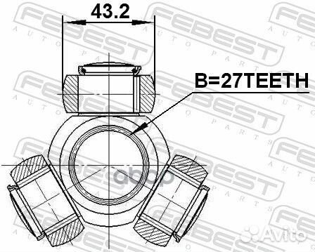 Трипоид 27X43.2 toyota RAV4 ACA3# ALA3# GSA33