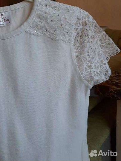 Школьные блузки на девочку 134 -140