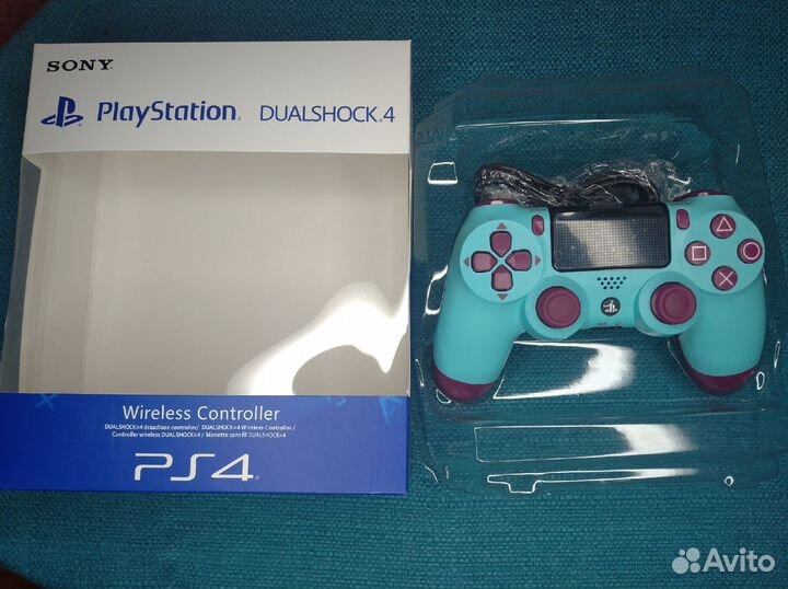 Новый Джойстик Геймпад Dualshock 4 PS4v2 Бирюзовый