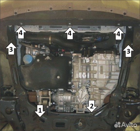 Защита двигателя Chery Tiggo 8 Pro Max (2022-2024)