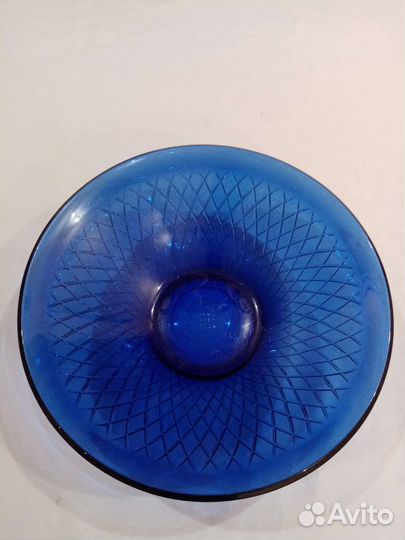 Вазы для фруктов, цветное стекло СССР