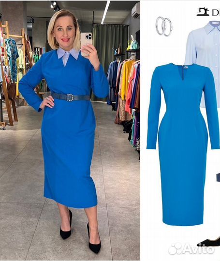 Стильное чёрное платье 52 размер