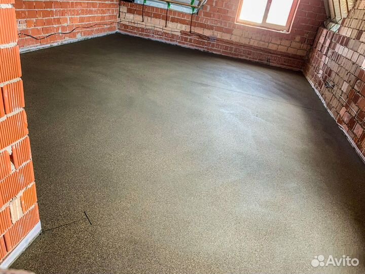 Полусухая стяжка пола за 1 день. Стяжка пола